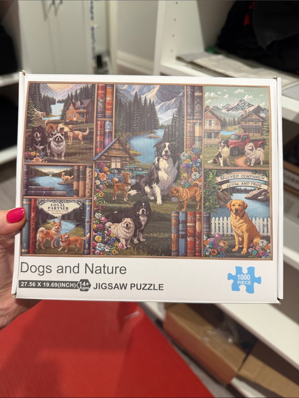 Dogs and Nature 1000-Piece Jigsaw Puzzle - Multicolor